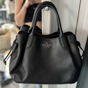 Kate Spade Black Pebbled Leather Satchel